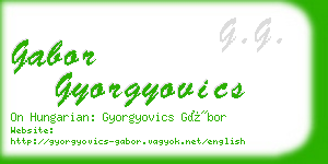 gabor gyorgyovics business card